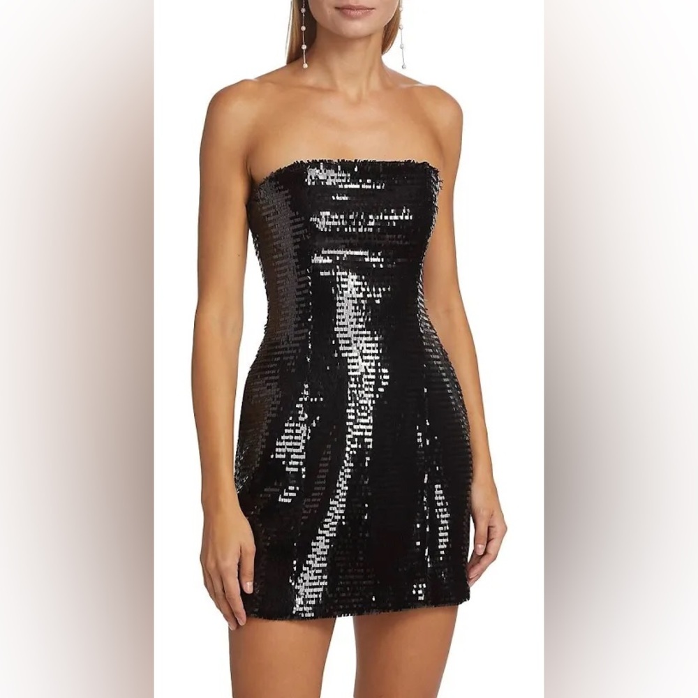 A.L.C. Elsie Strapless Paillette Minidress